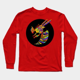 tribal aztec bee queen ecopop Long Sleeve T-Shirt